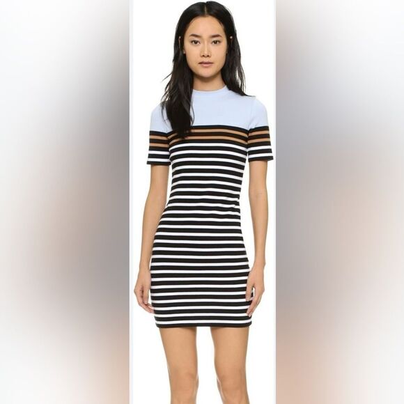T by Alexander Wang Striped Knit Dress - Picture 1 of 12